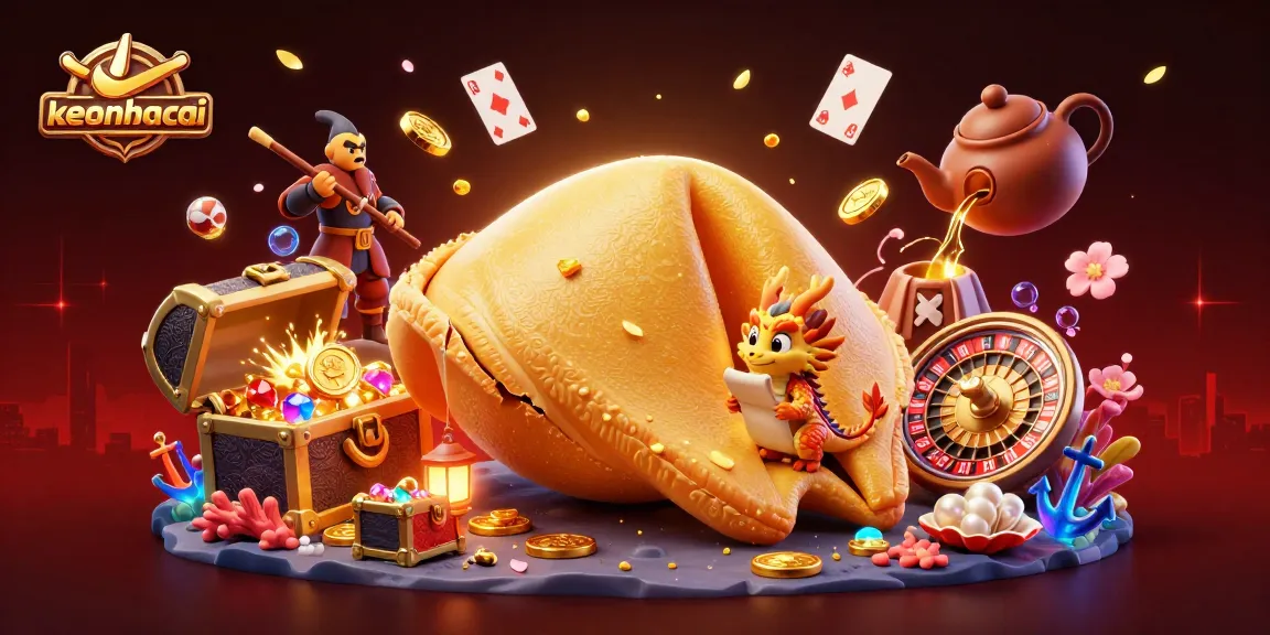 Engage with keonhacai through this vibrant 3D illustration showcasing a casino theme filled with fortune and adventure.