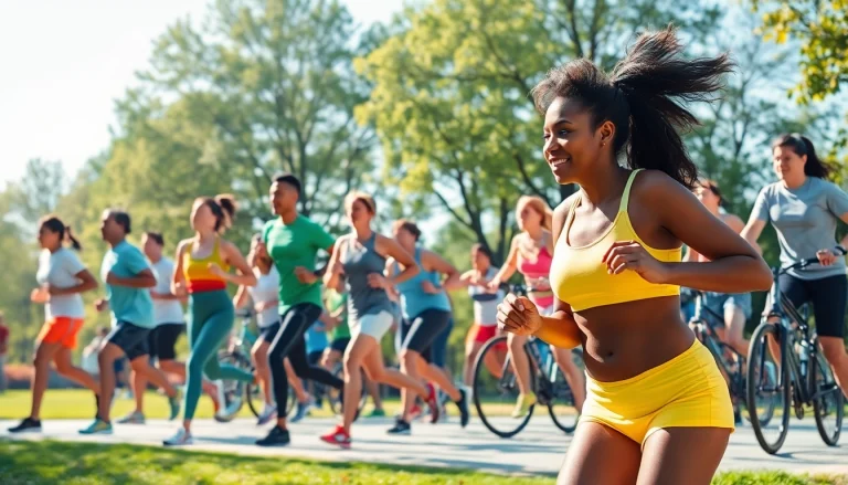 Individuals engaging in fitness activities showcasing their commitment to Weight Loss in a sunny park.