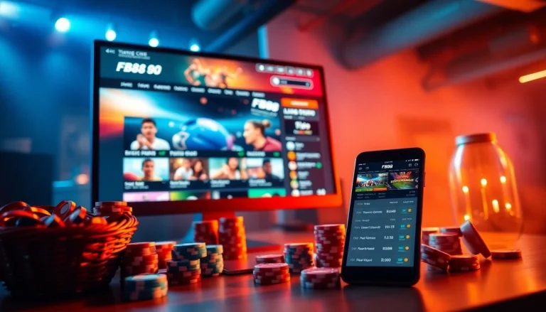 Explore the vibrant Trang Chủ FB88 homepage featuring live sports betting and casino excitement.