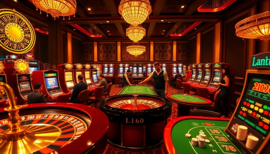 Experience the thrill of birutoto at a vibrant casino with roulette and slot machines.