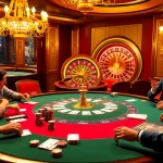 Players strategizing at a luxurious poker table, experiencing the thrill of gaming at https://mm88.bar/.