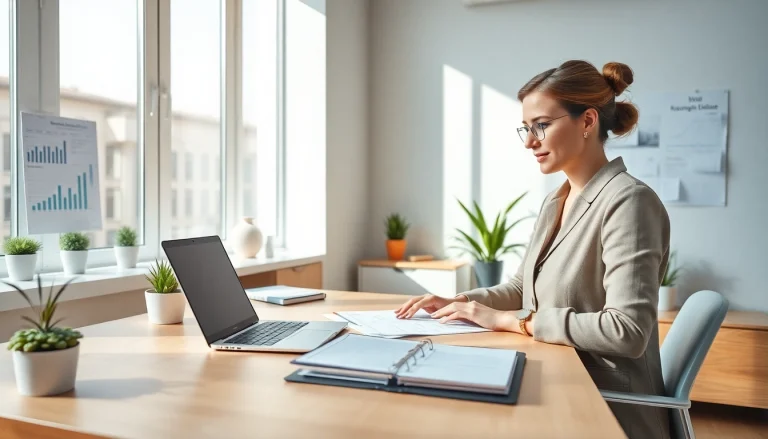 Księgowość dla spółki budowlanej z Marzeną Owczarzak w nowoczesnym biurze księgowym.