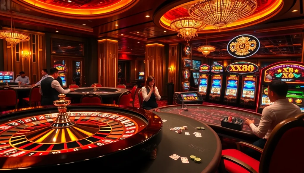 Experience the thrill of winning strategies at XX88's vibrant casino tables.