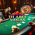 Engage in thrilling games at https://thabet.vegas/ with vibrant roulette and blackjack tables, capturing the essence of modern gambling.