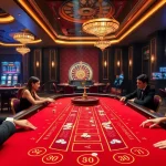 Engage in high-stakes Baccarat at https://f168.studio/ surrounded by luxury gaming tables and eager players.