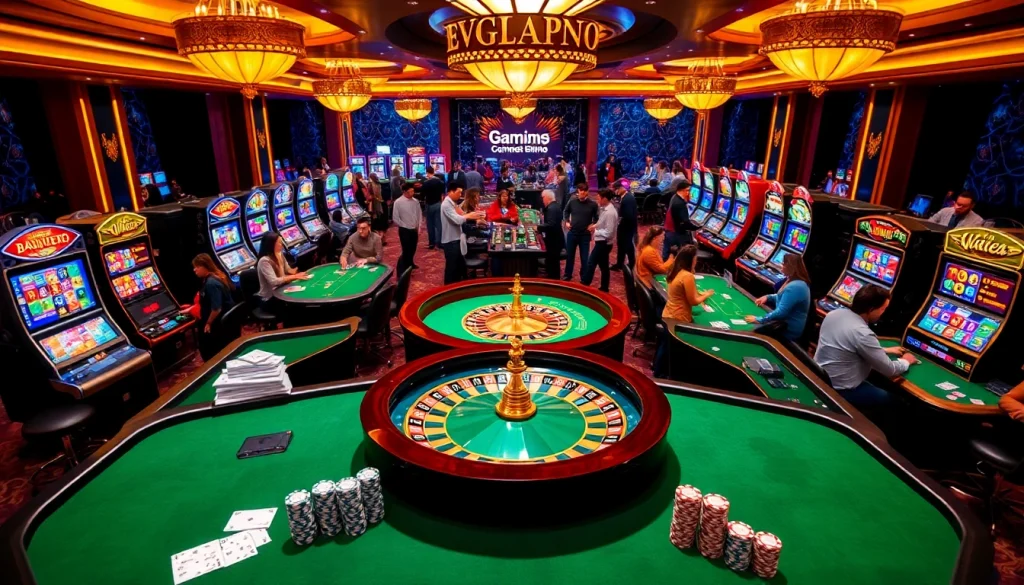 Experience the thrill of online gambling at https://mm88.in.net/ with luxurious casino tables and vibrant slot machines.