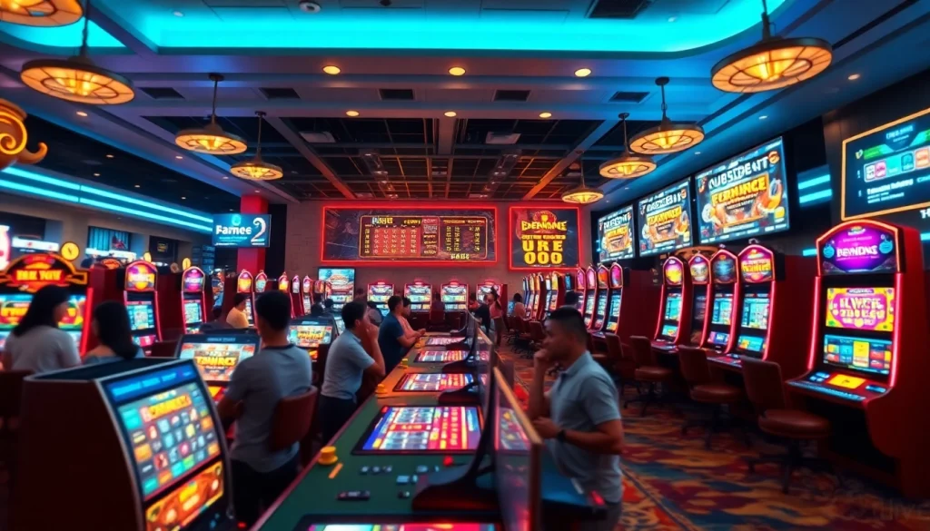 Experience the excitement of online gaming at ev88win.live with vibrant casino visuals and engaging players.