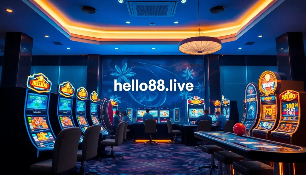 Exciting online gaming scene at hello88win.live showcasing modern casino technology.