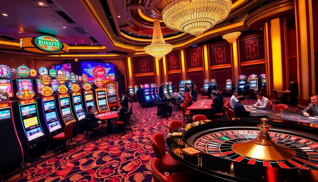 Action-packed casino gathering showcasing "nhà cái uy tín 789P" with players engaged in thrilling games.