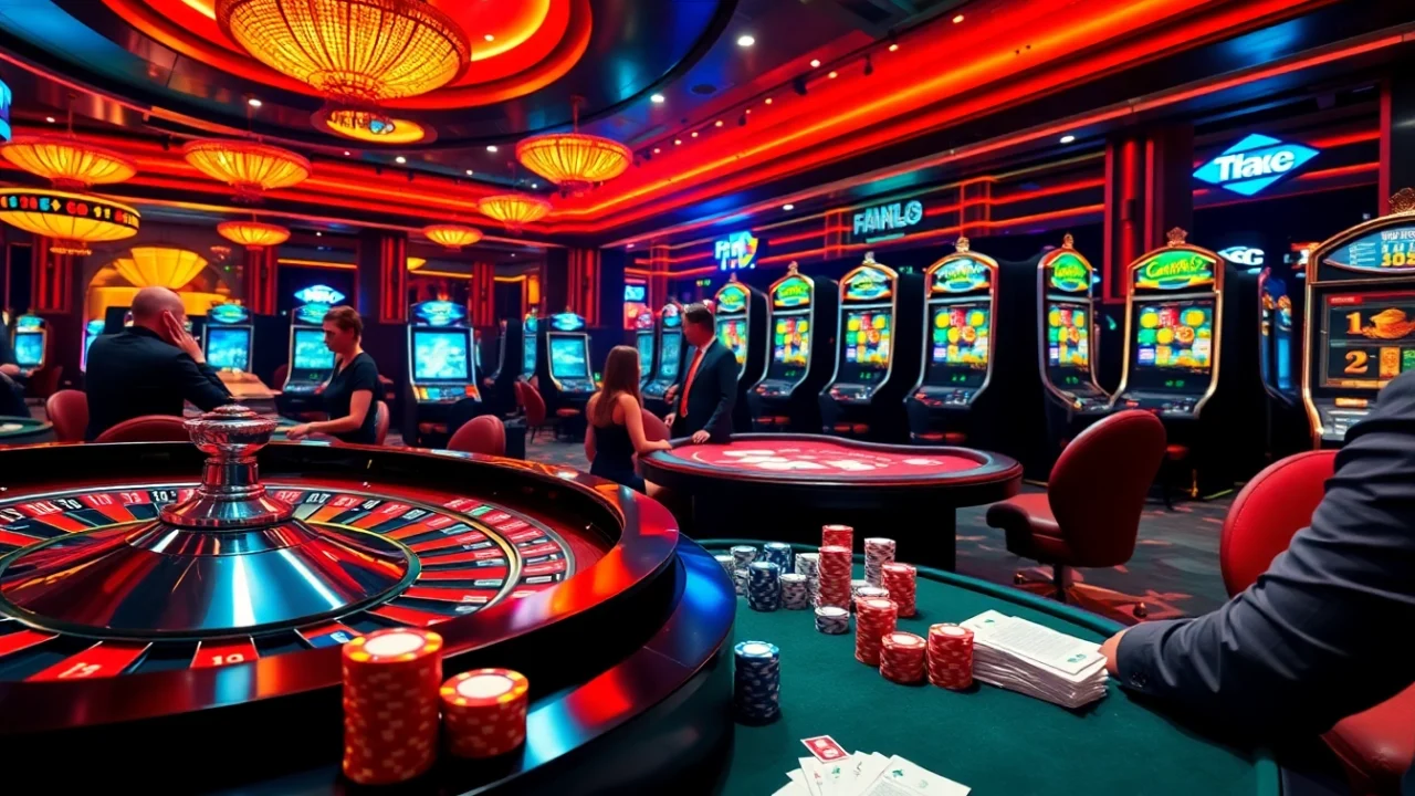 Experience thrilling gameplay at kjc.ac with vibrant casino elements like roulette and poker.