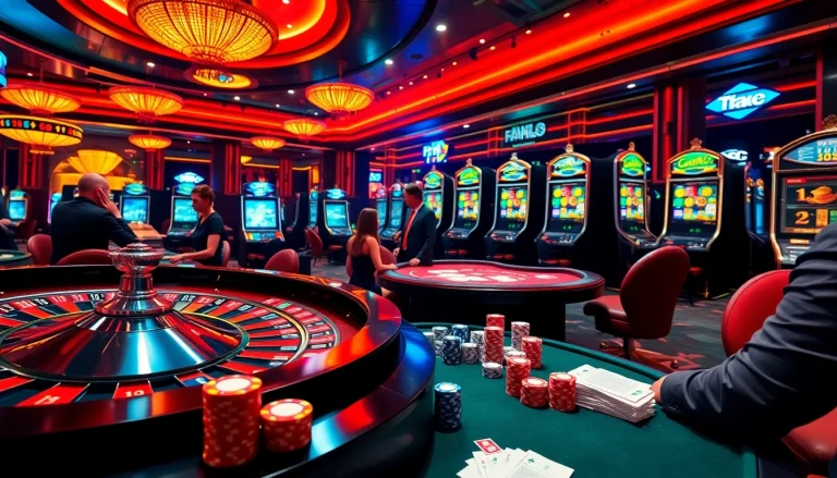 Experience thrilling gameplay at kjc.ac with vibrant casino elements like roulette and poker.