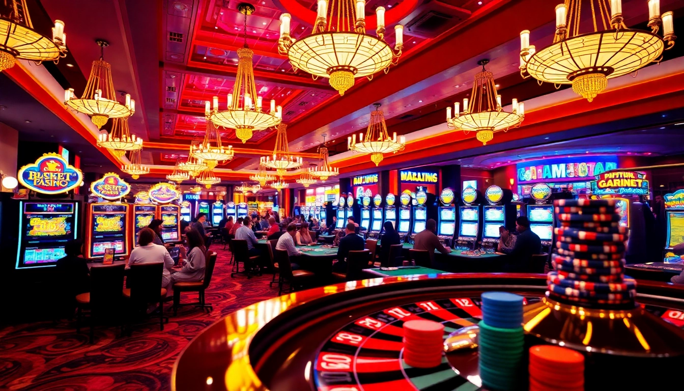 Experience the excitement of gambling at https://98win.gg/ with vibrant slot machines and poker tables.