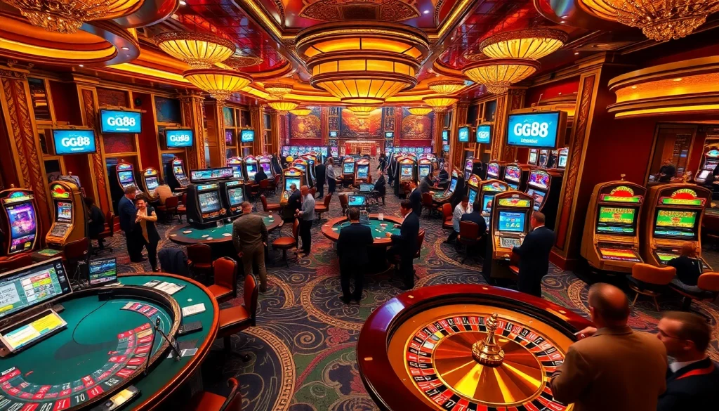 Experience the thrill of online gambling with GG88's vibrant casino environment featuring engaging games.