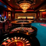 Engaging players at the 88i casino with a luxurious roulette wheel and poker table.