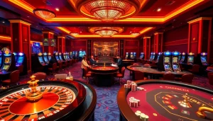 Experience excitement at SHBET with vibrant casino tables and professional dealers.