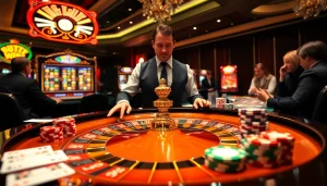 Experience high-stakes gaming at BL555 with a luxurious roulette table scene.