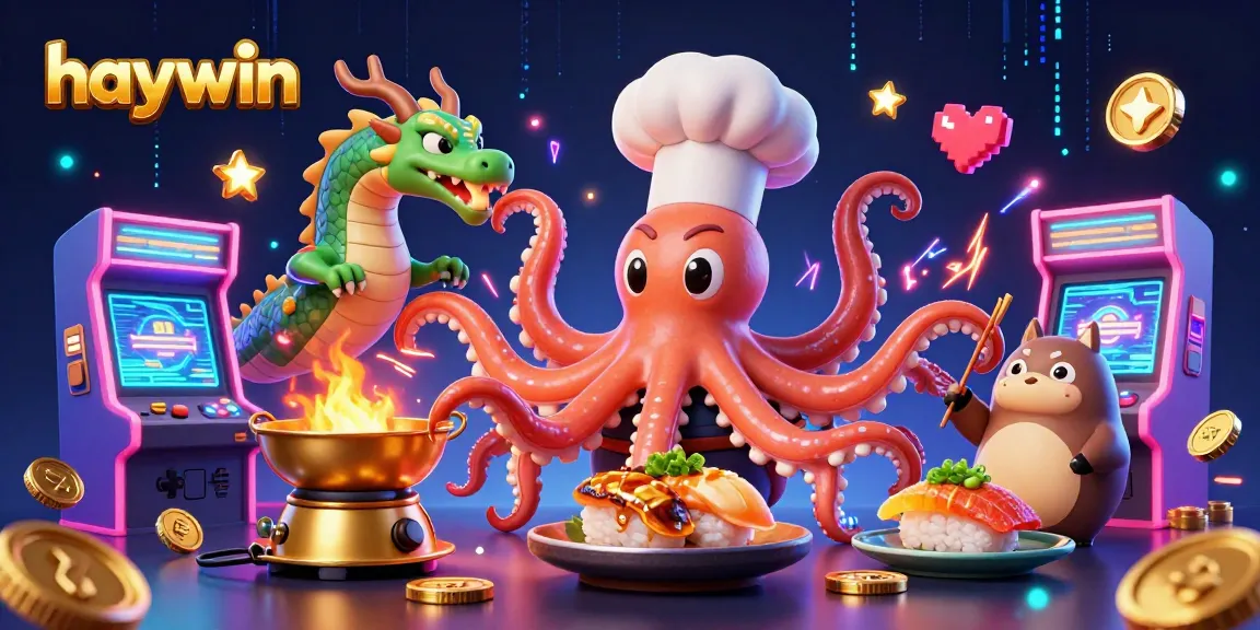 Experience excitement at haywin with a vibrant casino-themed 3D illustration featuring colorful gaming elements.