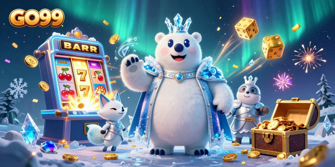 Experience excitement with GO99's dynamic jackpot scene full of coins and winning symbols.